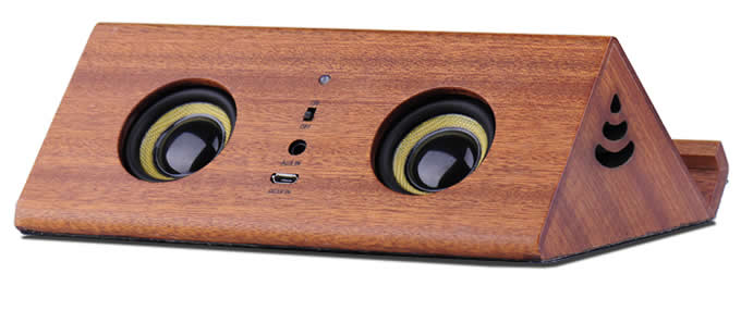 Wooden Wireless Sound Amplifier Magnetic Induction Portable Speaker  