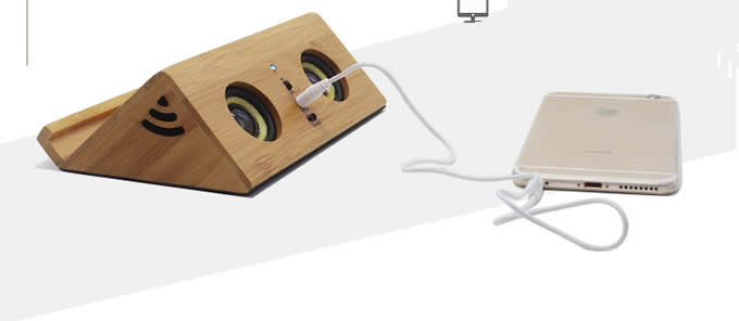 Wooden Wireless Sound Amplifier Magnetic Induction Portable Speaker  