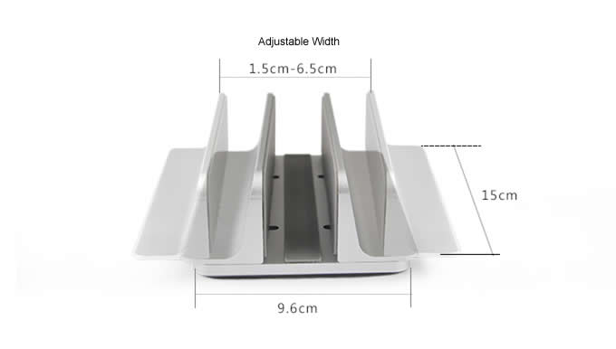 Adjustable Aluminum Desktop Vertical Laptop Stand Holder for MacBook Air, MacBook Pro,Notebooks