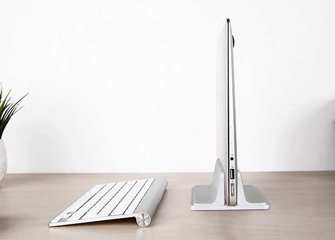 Adjustable Aluminum Desktop Vertical Laptop Stand Holder for MacBook Air, MacBook Pro,Notebooks