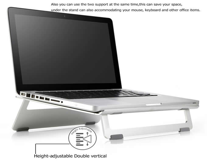 Aluminum Foldable Portable Stand for Apple MacBook PC Laptop