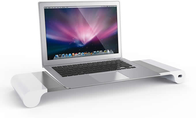 Aluminum Unibody Monitor / iMac Stand With 4-Port USB Hub 