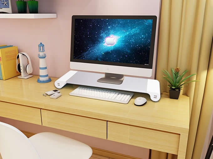 Aluminum Unibody Monitor / iMac Stand With 4-Port USB Hub 