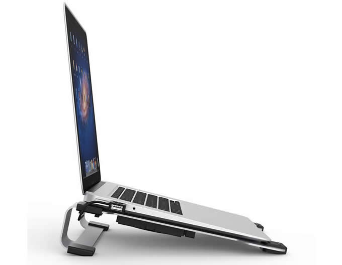 Aluminum alloy  Laptop Cooling Pad For 11-15 inch Apple MacBook & PC Laptop