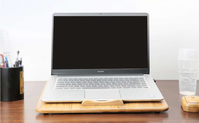 Bamboo  Portable Laptop Cooling Pad Stand For  Apple MacBook & PC Laptop
