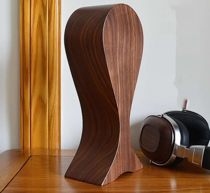 Black Walnut Solid Wooden Headphones Stand/Hanger/Holder