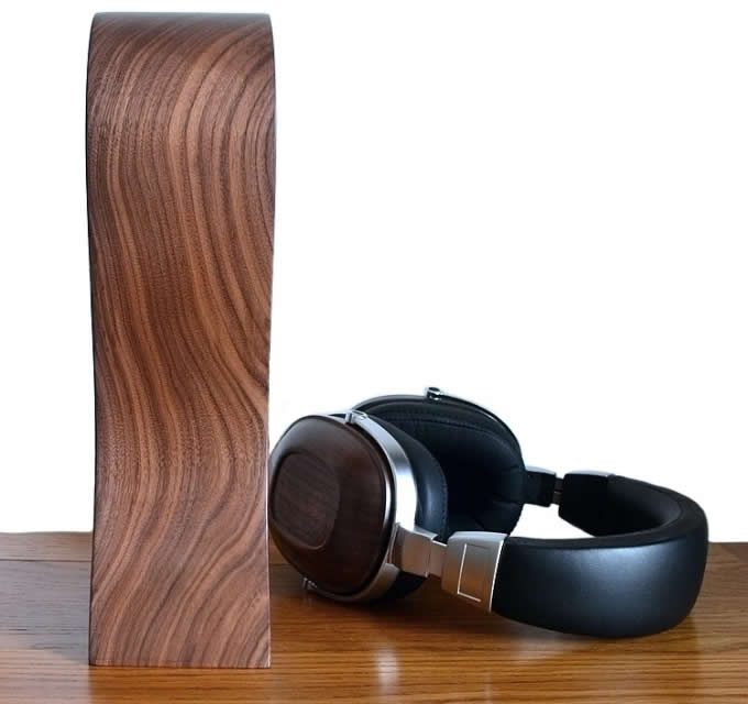 Black Walnut Solid Wooden Headphones Stand/Hanger/Holder