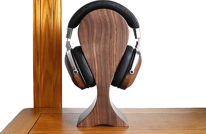 Black Walnut Solid Wooden Headphones Stand/Hanger/Holder