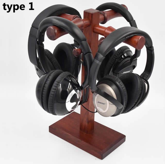 Solid Wooden Headphones Stand Hanger