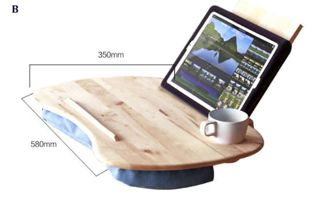 Portable Bamboo& Cushioned Macbook Mobile Lap Desk