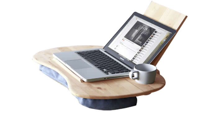 Portable Bamboo& Cushioned Macbook Mobile Lap Desk