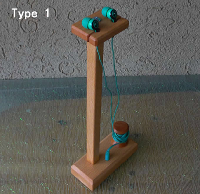 Wooden Desk Earphone Cord Manager