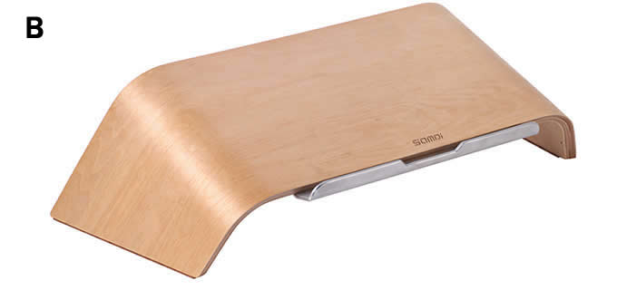  Wooden Dock Laptop Vertical Desktop Radiating Stand Holder for MacBook Air Macbook Pro