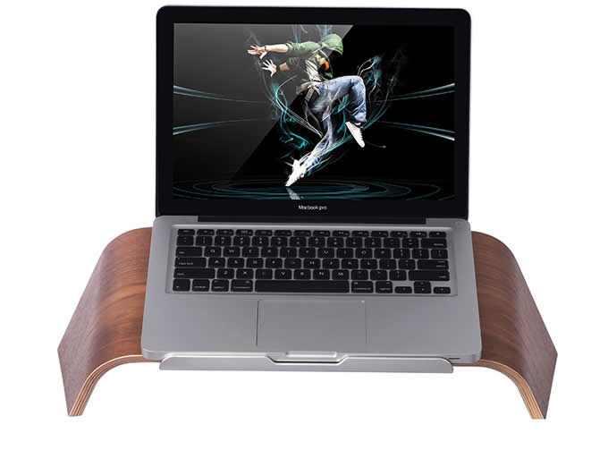  Wooden Dock Laptop Vertical Desktop Radiating Stand Holder for MacBook Air Macbook Pro