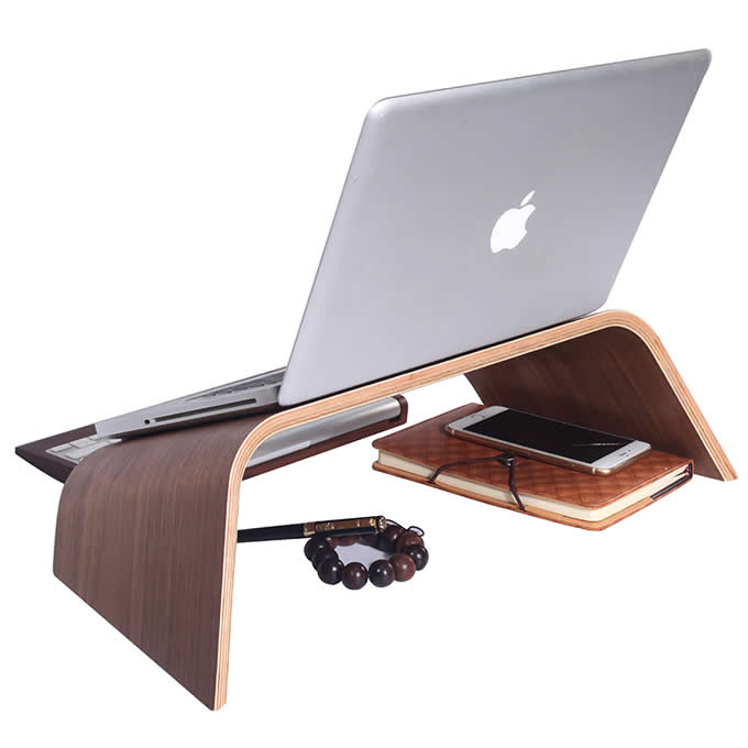  Wooden Dock Laptop Vertical Desktop Radiating Stand Holder for MacBook Air Macbook Pro