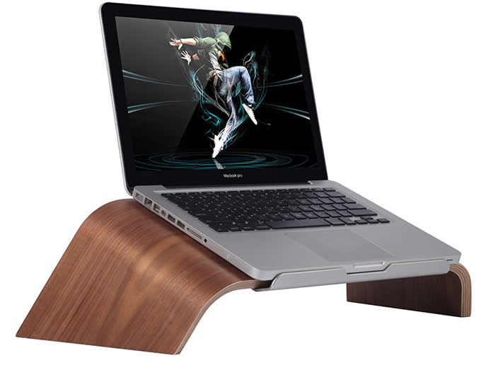  Wooden Dock Laptop Vertical Desktop Radiating Stand Holder for MacBook Air Macbook Pro