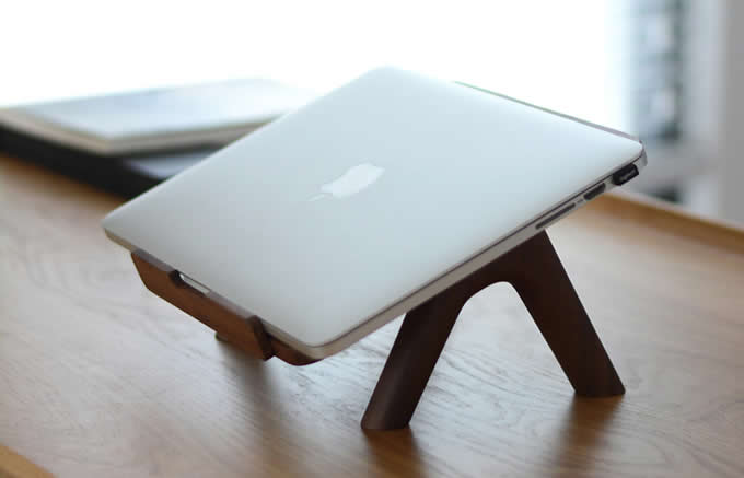 Wooden Laptop Stand Desktop Dock Dockting Station Stand for Tablet Laptop Macbook Air or Pro