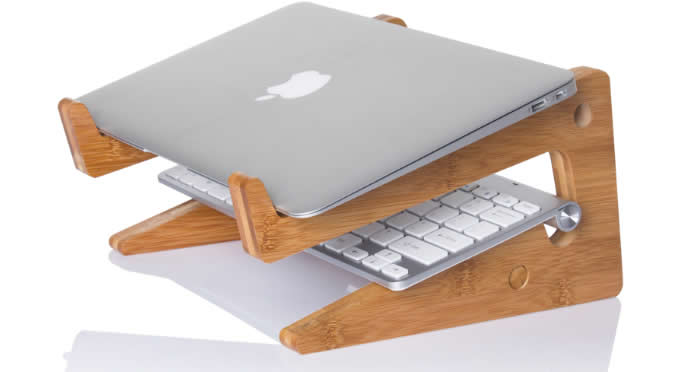  Wooden Bamboo Mount Holder Cradle Stand For MacBook Air / Pro  