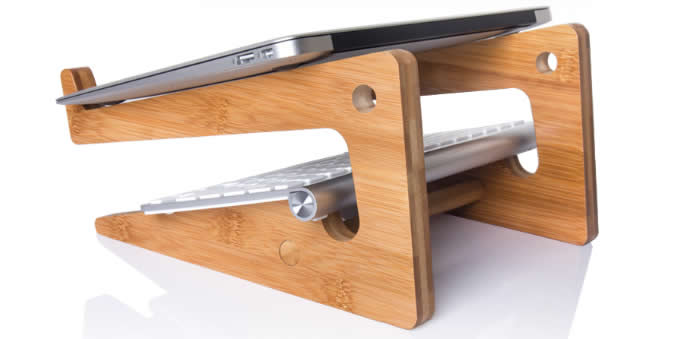  Wooden Bamboo Mount Holder Cradle Stand For MacBook Air / Pro  