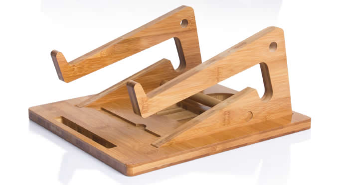  Wooden Bamboo Mount Holder Cradle Stand For MacBook Air / Pro  