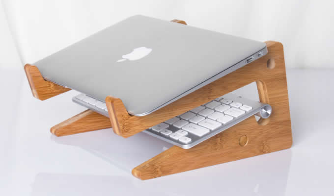  Wooden Bamboo Mount Holder Cradle Stand For MacBook Air / Pro  