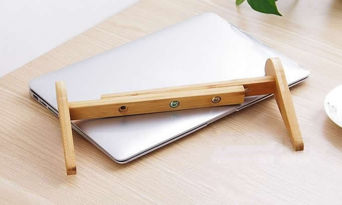 Wooden Portable Adjustable Laptop Desk Stand