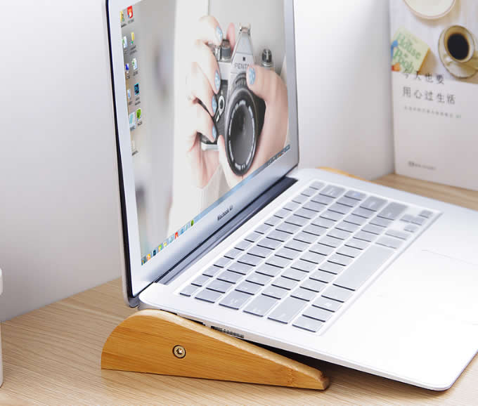 Wooden Portable Adjustable Laptop Desk Stand