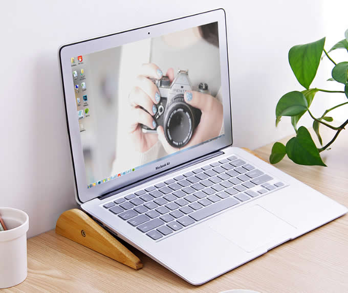 Wooden Portable Adjustable Laptop Desk Stand