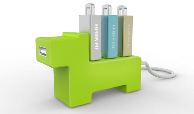 Little DOG USB 4-Port Hub