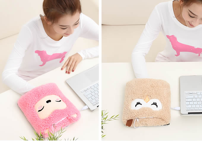 USB Hand Warmer Heater Winter Laptop PC Heating Warm Wrist Rest Mouse Pad 