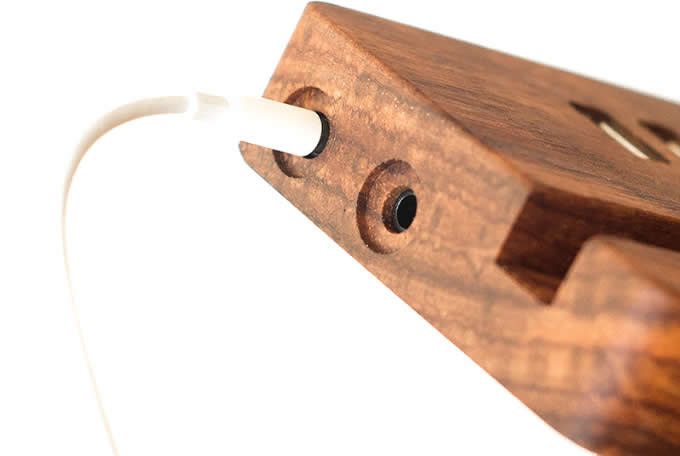 Wooden 3-Port USB Desktop Charger with Stand for All Phones