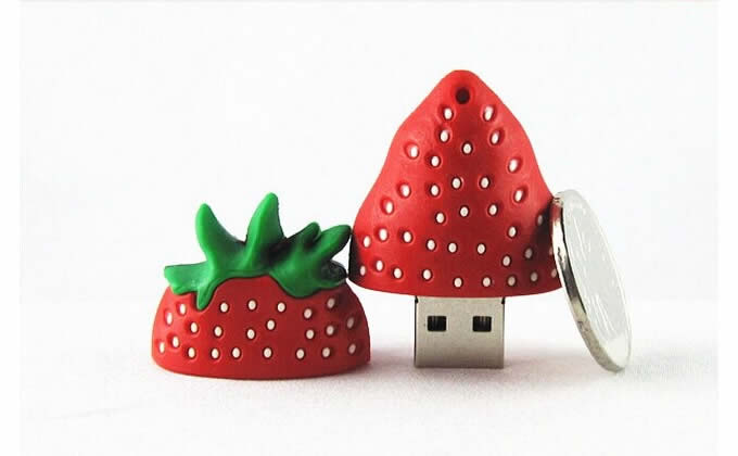  16G Strawberry Shaped USB Flash Drive 