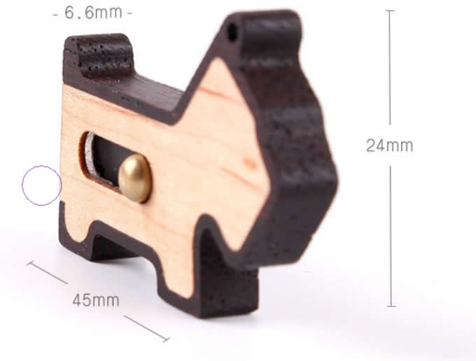  16G Wooden Dog USB Flash Drive