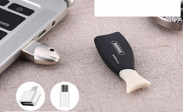 Creative fish-shaped waterproof usb flash drive