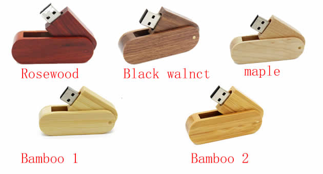 Simple Rotatable Wooden Usb Flash Drive