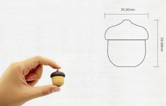  Acorn-Shaped Mini Wood USB Flash Drive 