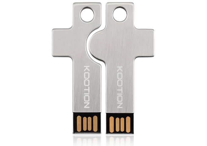  Customize Logo/Name Metal Key Shaped USB Flash drive, Set of 2 