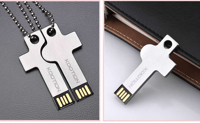  Customize Logo/Name Metal Key Shaped USB Flash drive, Set of 2 