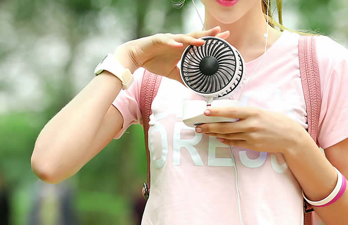 Handheld  USB Rechargeable Foldable Personal Cooling Fan 