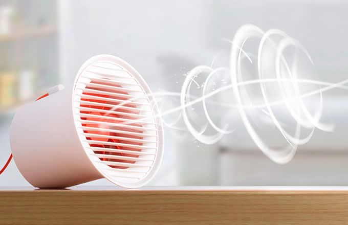  Portable Mini Table Fan with Twin Turbo Blades 