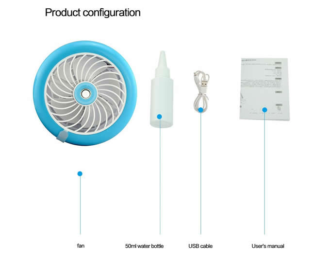 Portable Misting Personal Fan Humidifier