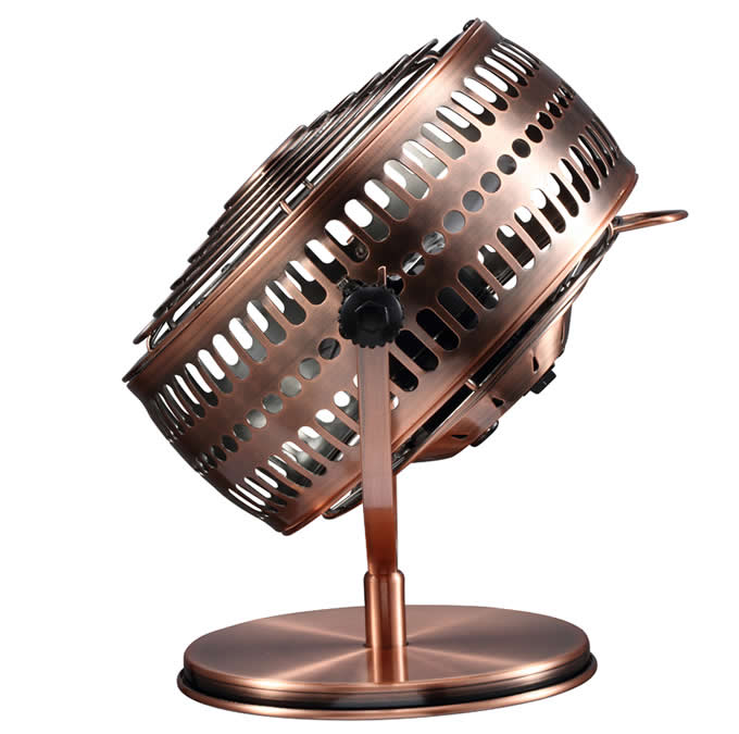 Retro Metal USB Fan,Bronze  