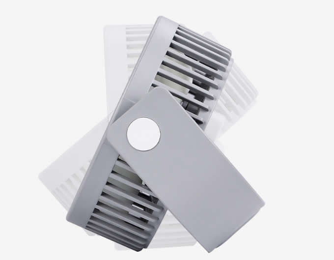  Dual Head USB Powered Mini Desk Fan 