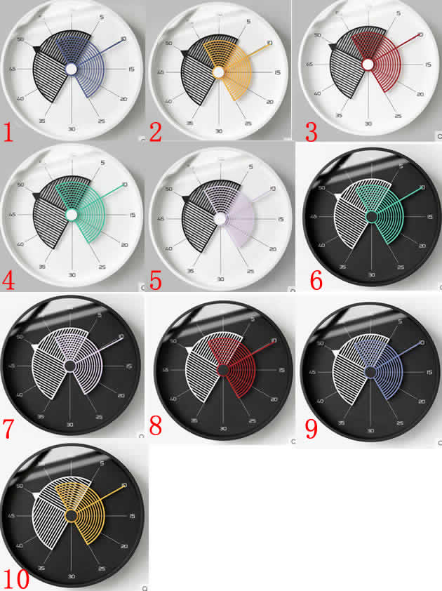 Stylish office home round pointer art wall clock