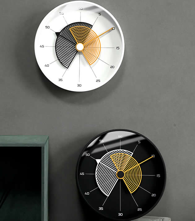 Stylish office home round pointer art wall clock