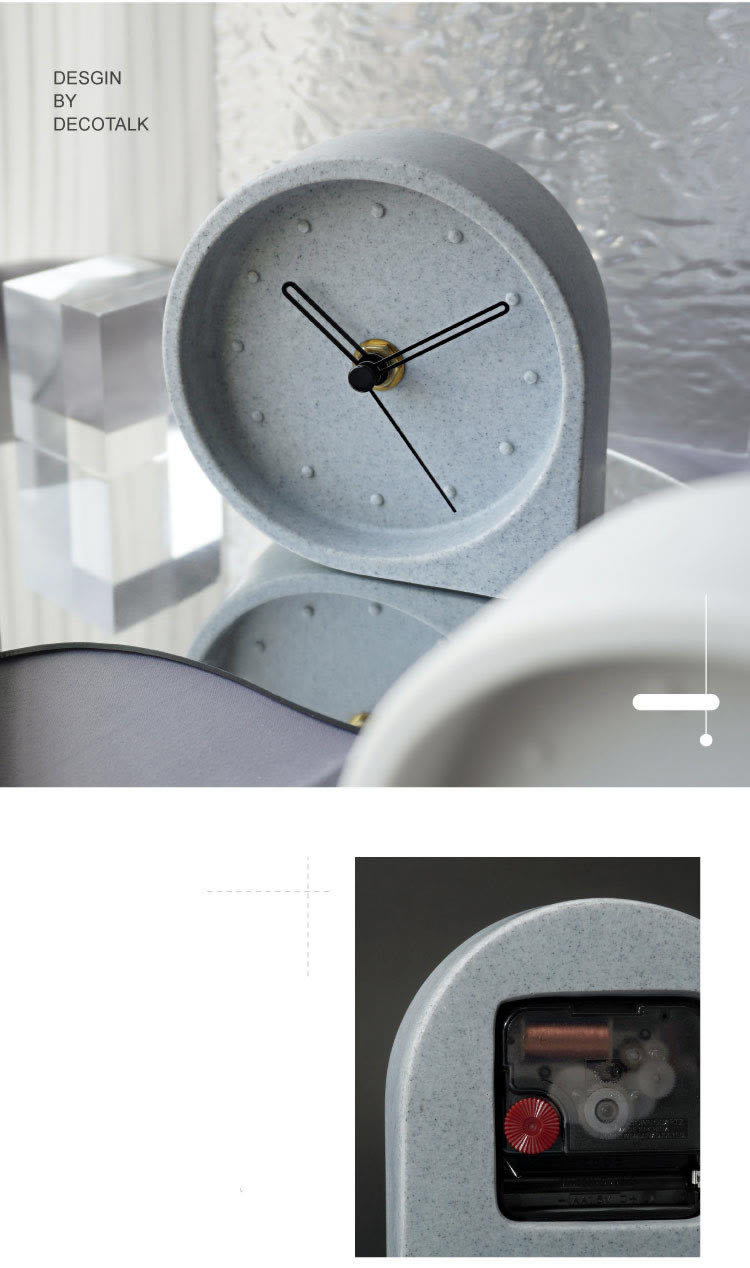 Simple Industrial Style Desktop Silent Clock