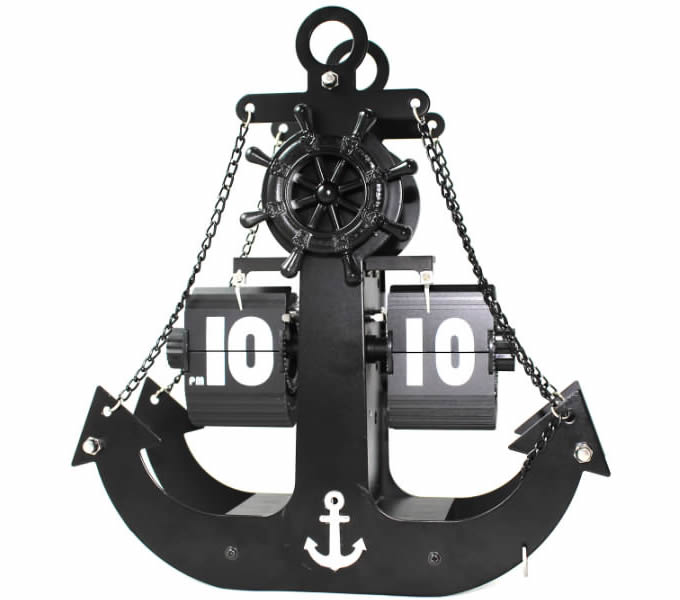 Mini Anchor Shaped Auto Flip Clock