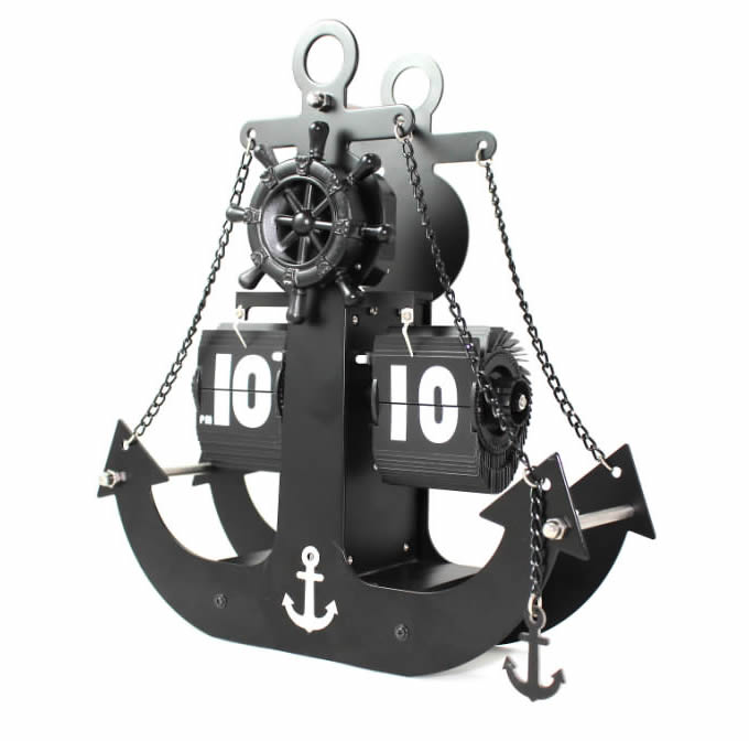 Mini Anchor Shaped Auto Flip Clock