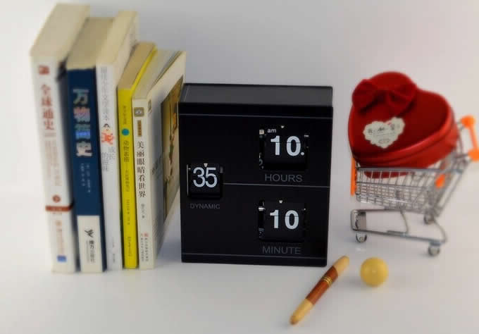  Book Standing  Auto Flip Clock  