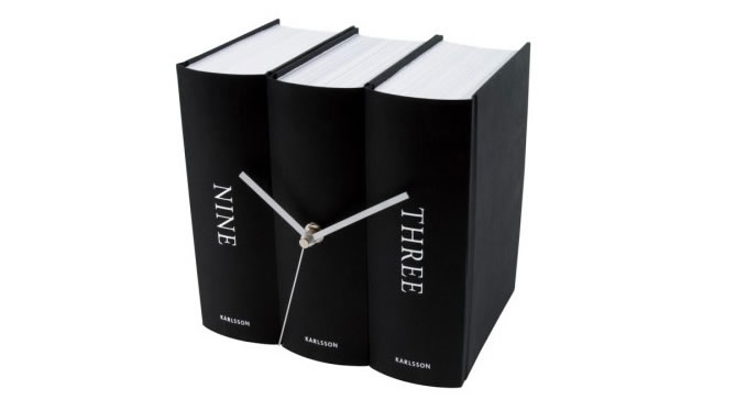 Book Standing Tabletop Clock